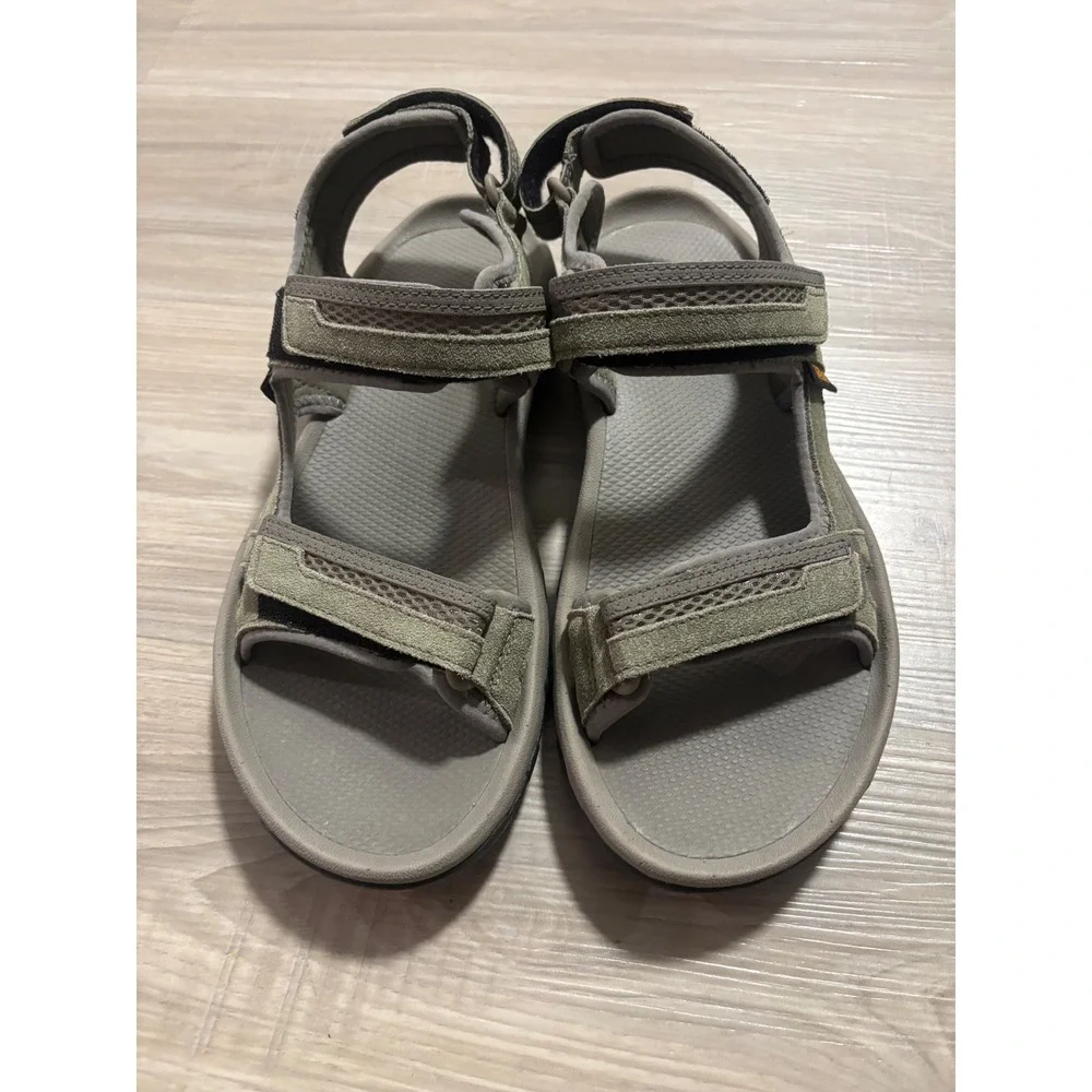 Teva Hudson Mens Sport Sandals Olive Green Brown Hiking Strappy S/N 1002433 10